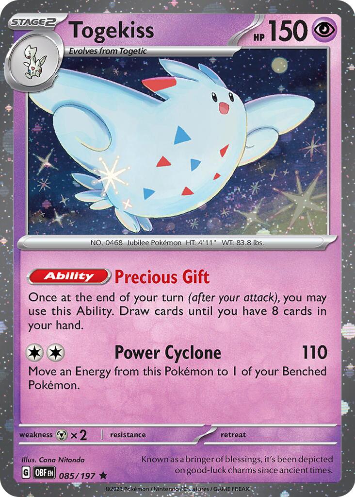 Togekiss (085/197) (Cosmos Holo) [Scarlet & Violet: Obsidian Flames] | Silver Goblin