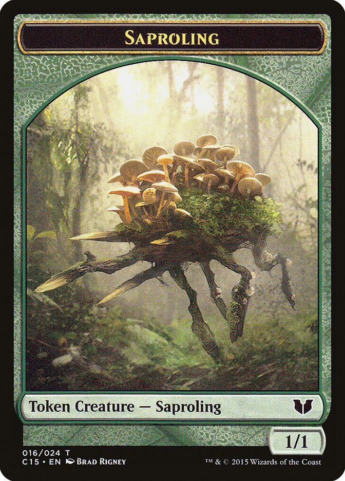 Snake (017) // Saproling Double-Sided Token [Commander 2015 Tokens] | Silver Goblin