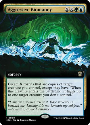 Aggressive Biomancy (Extended Art) (Ripple Foil) (069) Foil