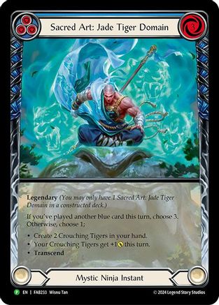 Sacred Art: Jade Tiger Domain - FAB233 (FAB233) Rainbow Foil - Flesh and Blood: Promo Cards