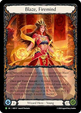 Blaze, Firemind (HER117) Rainbow Foil - FaB Promos