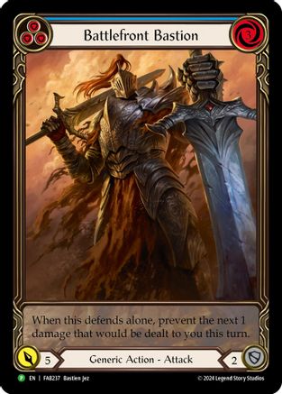 Battlefront Bastion (Blue) (FAB237) Rainbow Foil - FaB Promos
