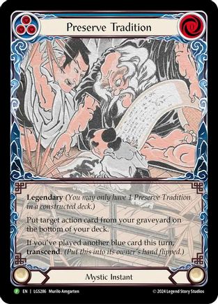 Preserve Tradition // Inner Chi (LGS286) Rainbow Foil - FaB Promos
