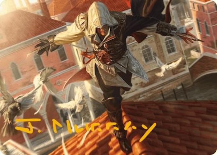 Ezio, Blade of Vengeance Art Card (Gold-Stamped Signature) [Assassin's Creed Art Series] | Silver Goblin