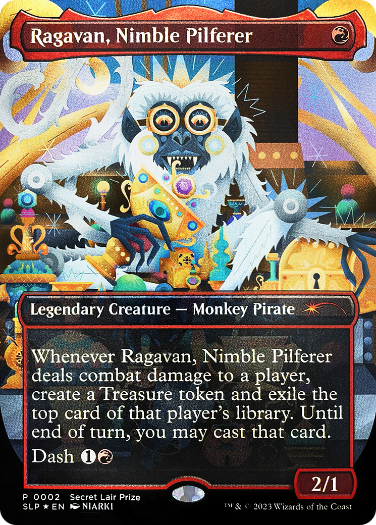 Ragavan, Nimble Pilferer (Borderless) [Secret Lair Showdown] | Silver Goblin