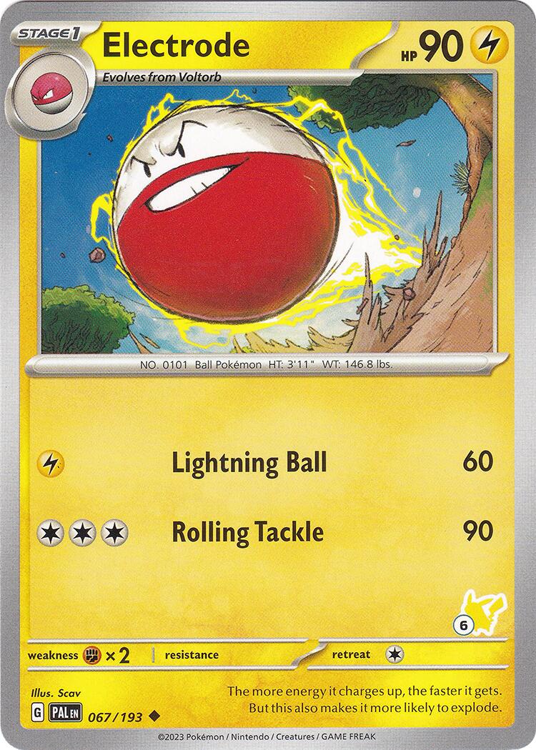 Electrode (067/193) (Pikachu Stamp #6) [Battle Academy 2024] | Silver Goblin