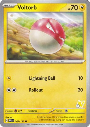 Voltorb (066/193) (Pikachu Stamp #1) [Battle Academy 2024] | Silver Goblin