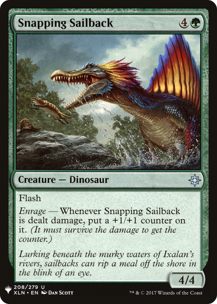 Snapping Sailback (XLN-208) - The List