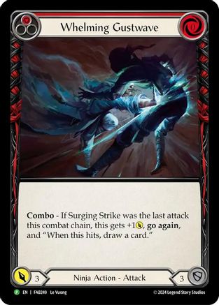 Whelming Gustwave (Red) (FAB249) Rainbow Foil - FaB Promos
