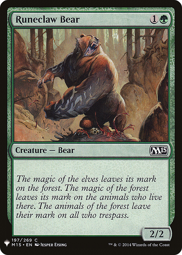 Runeclaw Bear (M15-197) - The List