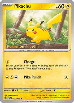 Pikachu - 025/165 (Pokemon Together) (25) - Miscellaneous Cards & Products
