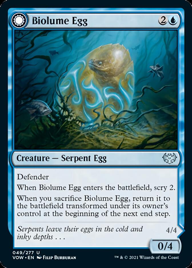Biolume Egg // Biolume Serpent (049) Foil - Innistrad: Crimson Vow