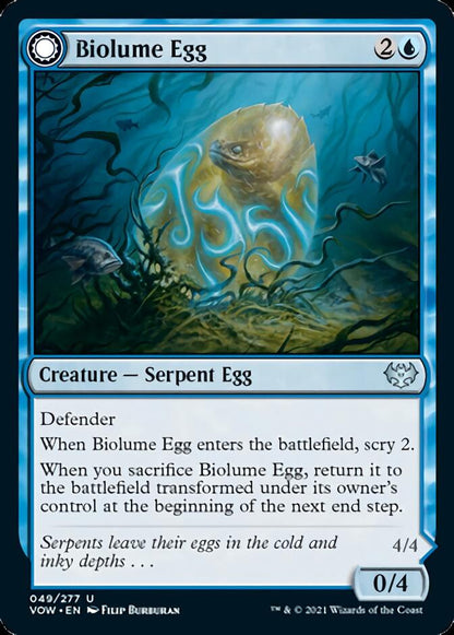 Biolume Egg // Biolume Serpent (049) Foil - Innistrad: Crimson Vow