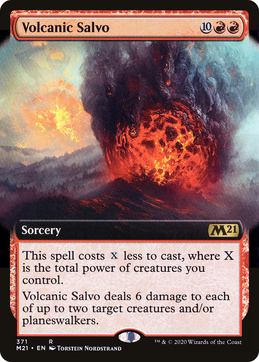 Volcanic Salvo (Extended Art) [Core Set 2021] Foil
