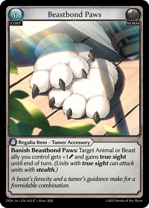 Beastbond Paws (025) [Dawn of Ashes: 1st Edition] Foil