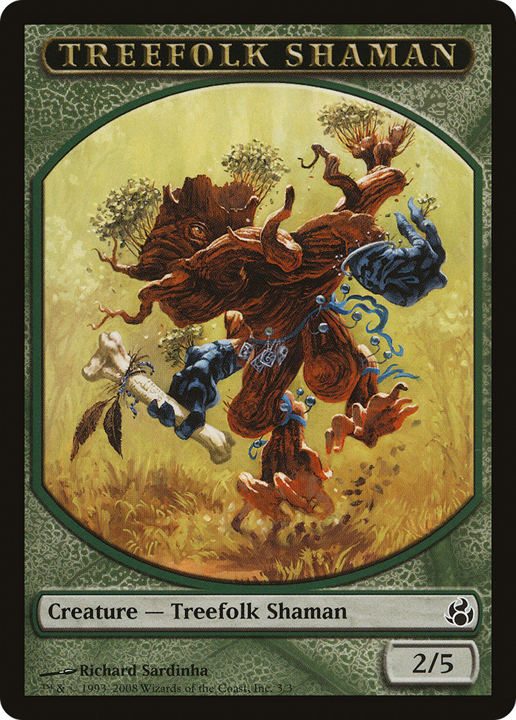 Treefolk Shaman Token (003) - Morningtide Tokens