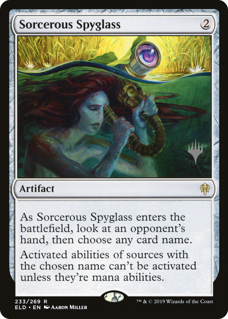 Sorcerous Spyglass (Promo Pack) [Throne of Eldraine Promos] | Silver Goblin