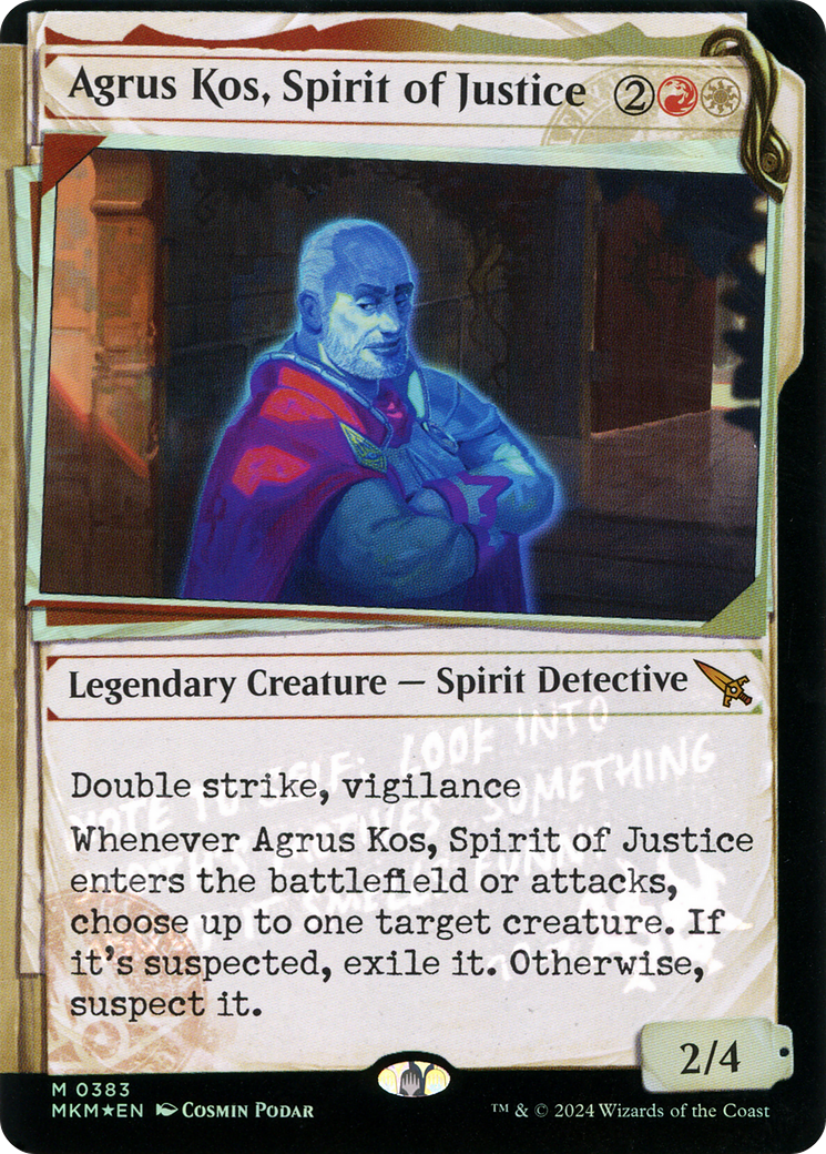 Agrus Kos, Spirit of Justice (Showcase) (Invisible Ink) [Murders at Karlov Manor]