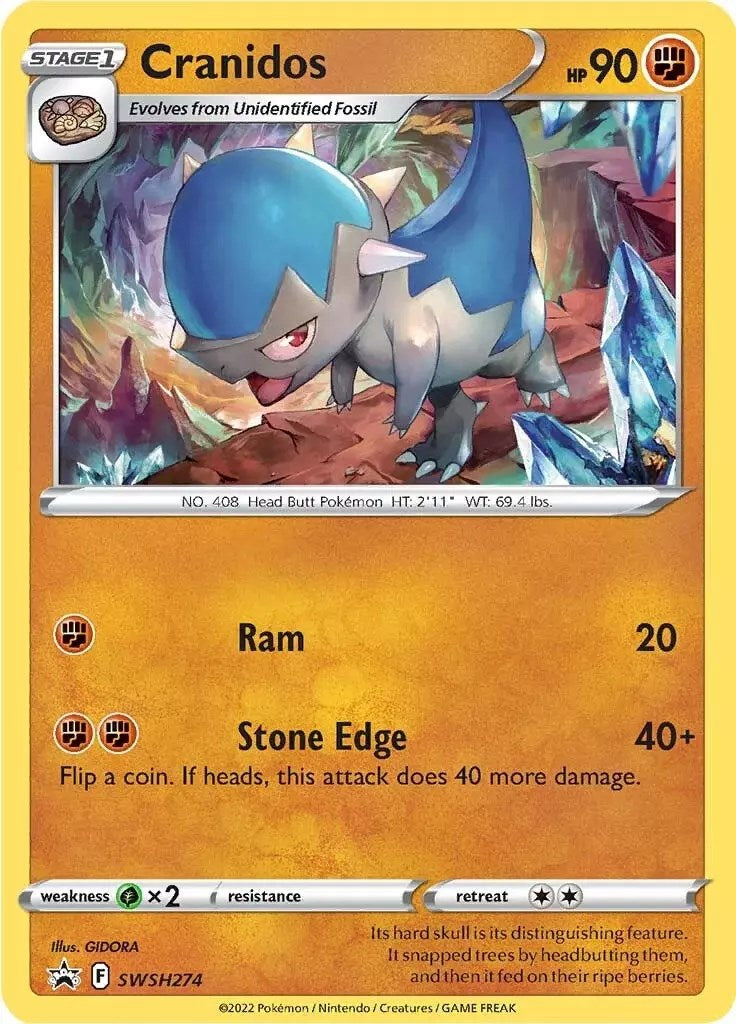 Cranidos (SWSH274) [Sword & Shield: Black Star Promos] | Silver Goblin