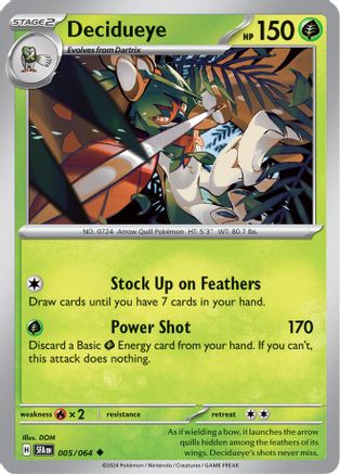 Decidueye (005/064) [Scarlet & Violet: Shrouded Fable] Reverse Holofoil