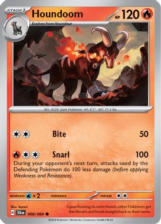 Houndoom (008/064) [Scarlet & Violet: Shrouded Fable] Reverse Holofoil