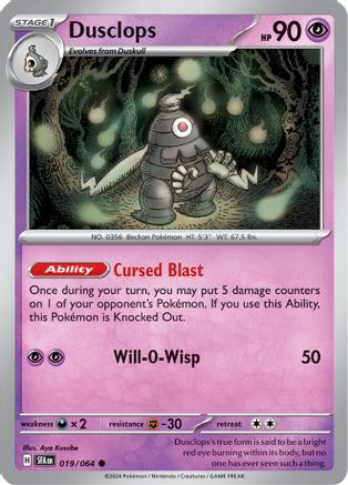Dusclops (019/064) [Scarlet & Violet: Shrouded Fable] Reverse Holofoil
