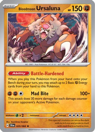Bloodmoon Ursaluna (025/064) [Scarlet & Violet: Shrouded Fable] Reverse Holofoil
