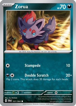 Zorua (031/064) [Scarlet & Violet: Shrouded Fable] Reverse Holofoil