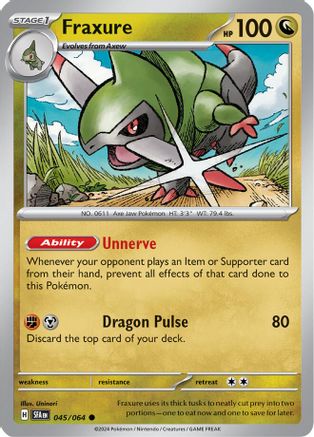 Fraxure (045/064) [Scarlet & Violet: Shrouded Fable] Reverse Holofoil
