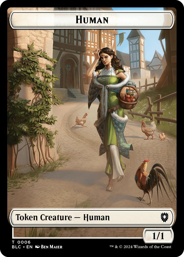 Human // Soldier Double-Sided Token [Bloomburrow Commander Tokens] | Silver Goblin