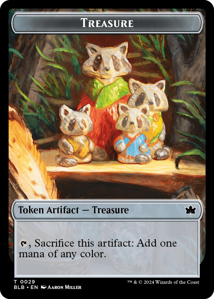 Cat // Treasure Double-Sided Token [Bloomburrow Commander Tokens] | Silver Goblin