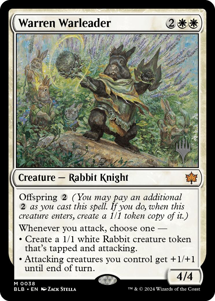 Warren Warleader (Promo Pack) [Bloomburrow Promos] | Silver Goblin