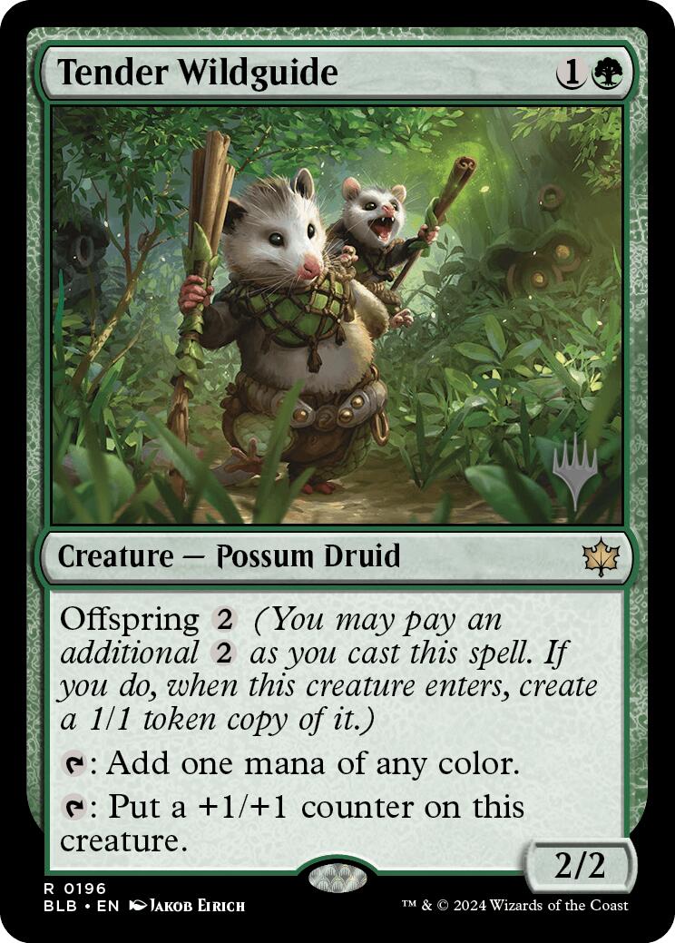 Tender Wildguide (Promo Pack) [Bloomburrow Promos] | Silver Goblin