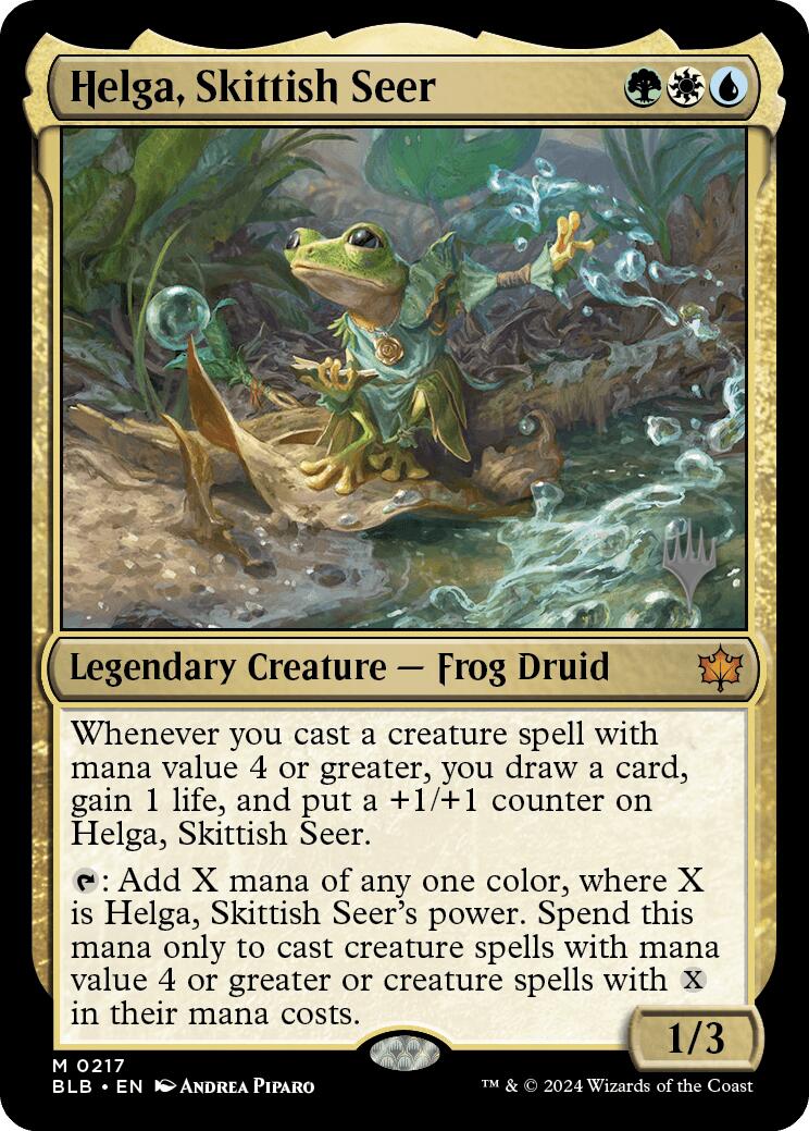 Helga, Skittish Seer (Promo Pack) [Bloomburrow Promos] | Silver Goblin