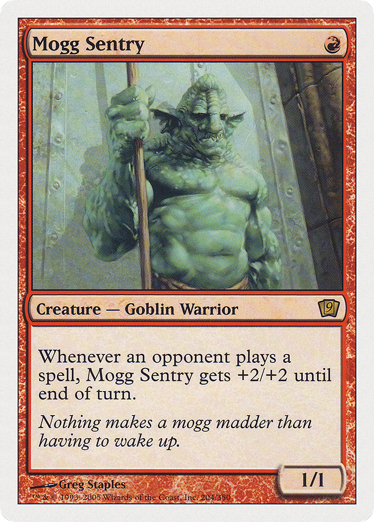 Mogg Sentry (204) Foil - Ninth Edition
