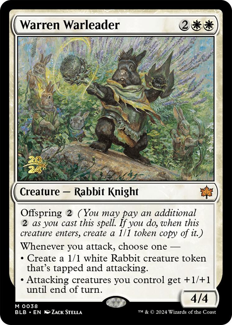 Warren Warleader [Bloomburrow Prerelease Promos] | Silver Goblin