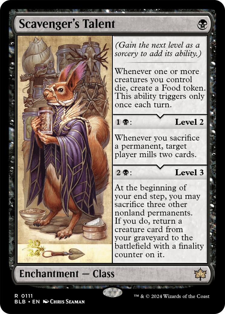 Scavenger's Talent [Bloomburrow Prerelease Promos] | Silver Goblin