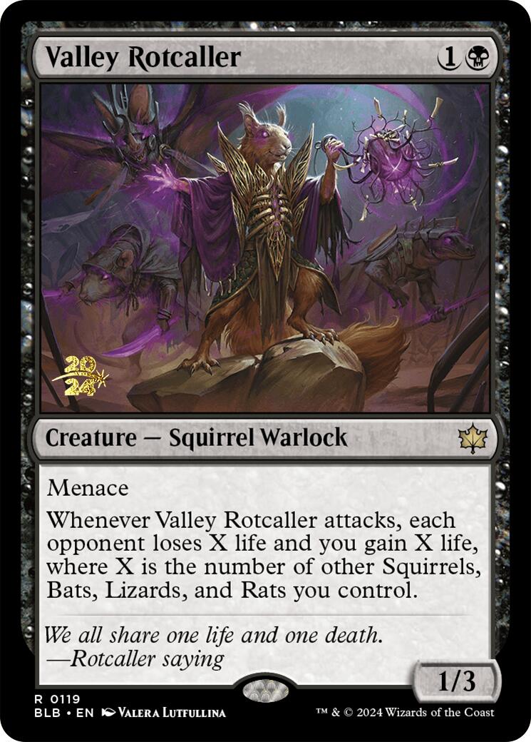 Valley Rotcaller [Bloomburrow Prerelease Promos] | Silver Goblin