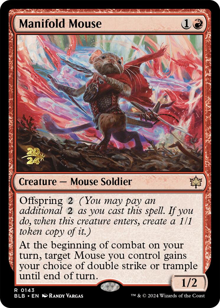 Manifold Mouse [Bloomburrow Prerelease Promos] | Silver Goblin