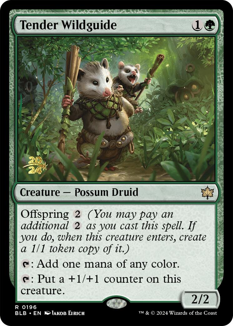 Tender Wildguide [Bloomburrow Prerelease Promos] | Silver Goblin