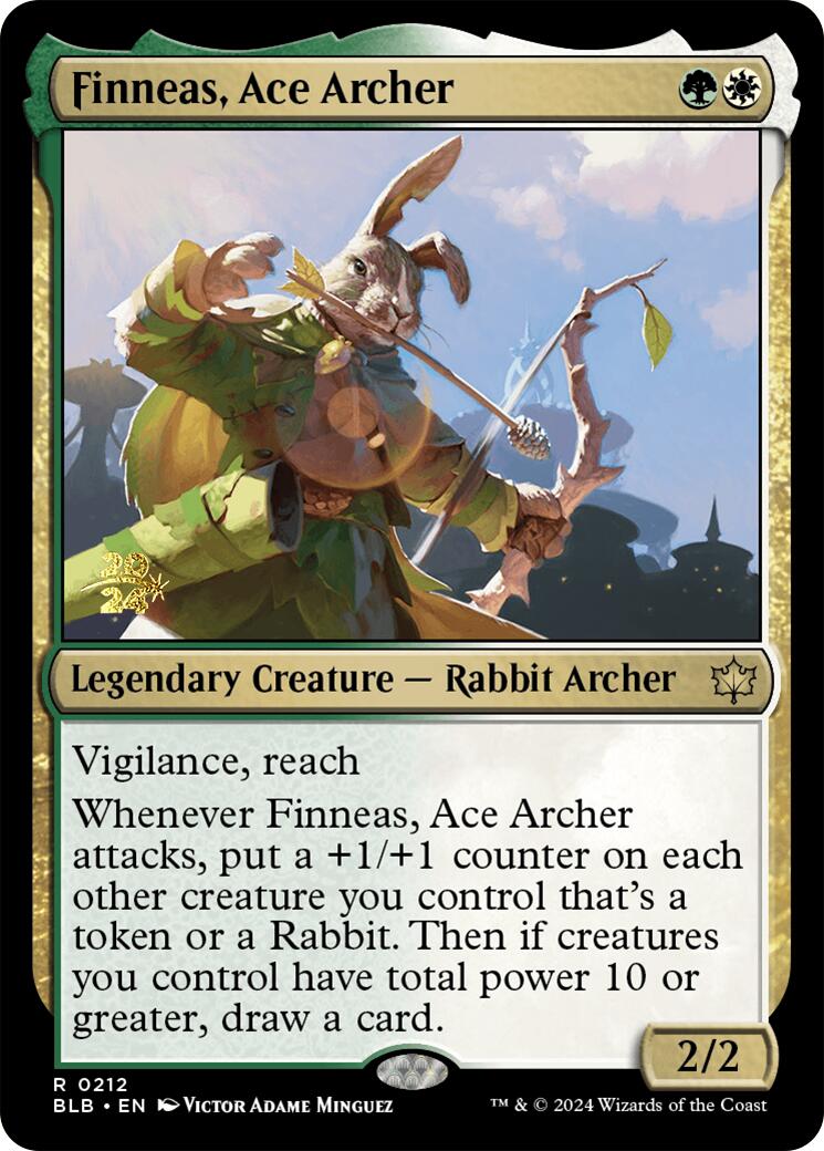 Finneas, Ace Archer [Bloomburrow Prerelease Promos] | Silver Goblin