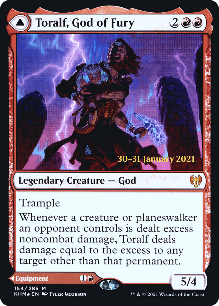 Toralf, God of Fury // Toralf's Hammer [Kaldheim Prerelease Promos]