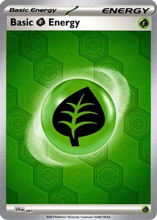 Basic Grass Energy (1) Reverse Holofoil - SV Shrouded Fable