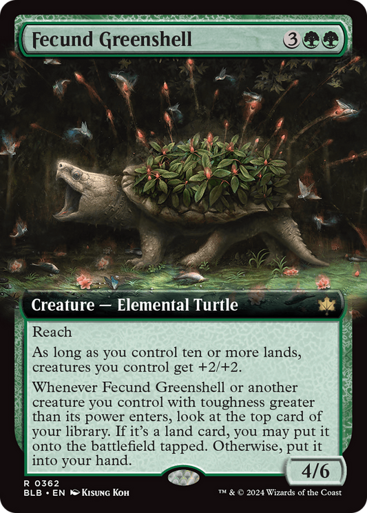 Fecund Greenshell (Extended Art) [Bloomburrow] Foil