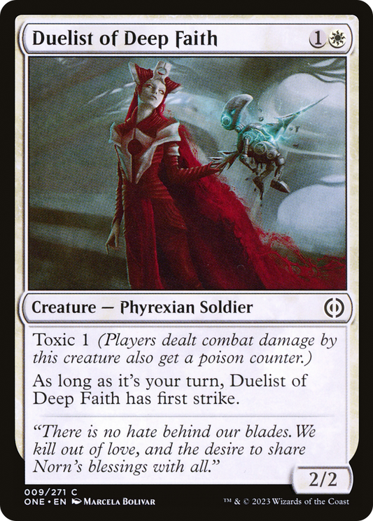 Duelist of Deep Faith [Phyrexia: All Will Be One] Foil