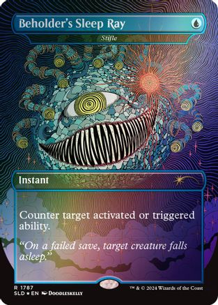Beholder's Sleep Ray – Stifle (1787) Foil - Secret Lair Drop Series