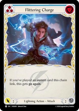 Flittering Charge (Blue) (ROS091) Rainbow Foil - Rosetta