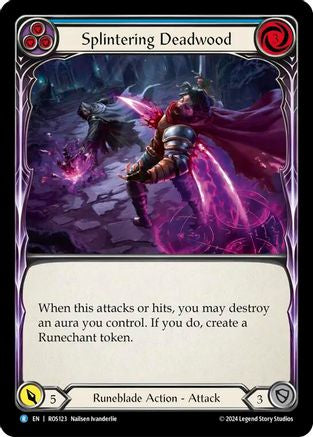 Splintering Deadwood (Blue) (ROS123) Rainbow Foil - Rosetta