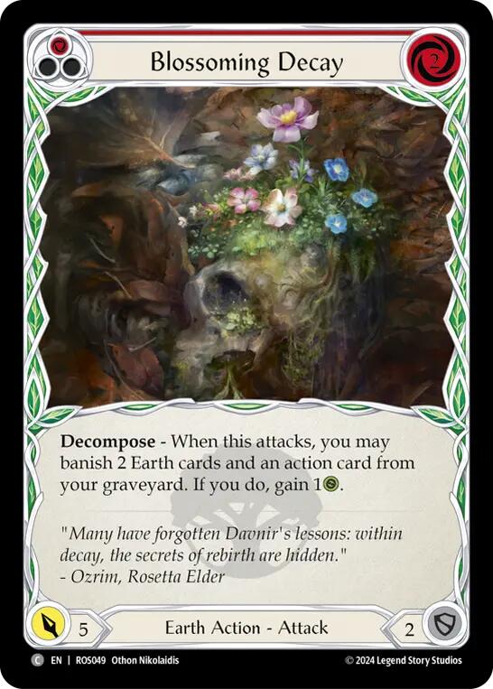 Blossoming Decay (Red) [ROS049] (Rosetta)  Rainbow Foil | Silver Goblin