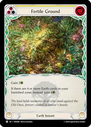 Fertile Ground (Yellow) (ROS068) Rainbow Foil - Rosetta